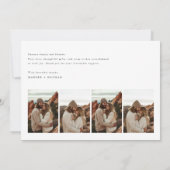 Minimalistische Boho Bruiloft 6 Foto Collage Bedankkaart (Achterkant)