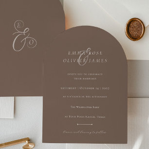 Minimalistische Boho Cacao Bruine Ivoren Script Tr Kaart