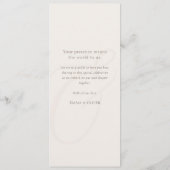 Minimalistische Boho Cacaobruine Gestreepte Trouwm Menu (Achterkant)