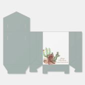 Minimalistische Boho Cactus Cowboy Schoenen Baby s Bedankdoosjes (Ongevouwen)