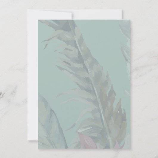 Minimalistische Boho Cactus Woestijn Bruiloft Kaart (Achterkant)