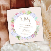 Minimalistische Boho Cactus woestijn Oh Baby showe Kaart