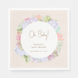 Minimalistische Boho Cactus woestijn Oh Baby showe Servet