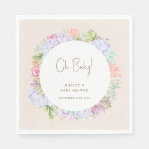 Minimalistische Boho Cactus woestijn Oh Baby showe Servet