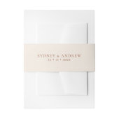 Minimalistische Boho Chic Terracotta bruiloft Uitnodigingen Wikkel (Voorkant Voorbeeld)