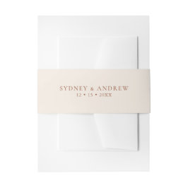 Minimalistische Boho Chic Terracotta bruiloft Uitnodigingen Wikkel