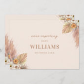 Minimalistische Boho Chic zwangerschapsaankondigin Aankondiging (Voorkant / Achterkant)