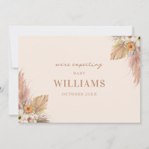 Minimalistische Boho Chic zwangerschapsaankondigin Aankondiging