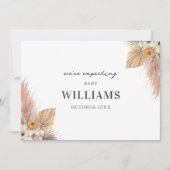 Minimalistische Boho Chic zwangerschapsaankondigin Aankondiging (Voorkant)