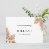 Minimalistische Boho Chic zwangerschapsaankondigin Aankondiging (Staand voorkant)