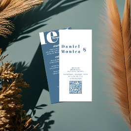 minimalistische boho chique pastel blauw bruiloft  menu