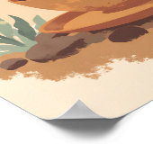 Minimalistische Boho Coffee Cup Abstracte keukenmu Poster (Hoek)