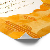 Minimalistische Boho Desert Cactus Baby shower Wel Poster (Hoek)