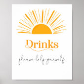 Minimalistische boho-Drinken Poster (Voorkant)