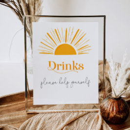 Minimalistische boho-Drinken Poster