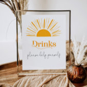 Minimalistische boho-Drinken Poster