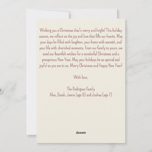 Minimalistische Boho Earth Tone Schattigee rendier Feestdagenkaart (Achterkant)