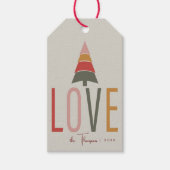 Minimalistische Boho eenvoudige warme aardse kleur Cadeaulabel (Voorkant)