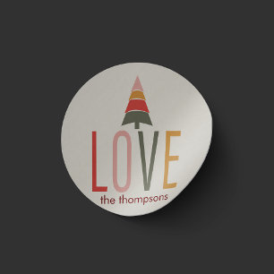 Minimalistische Boho eenvoudige warme aardse kleur Ronde Sticker