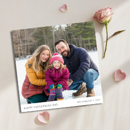 Minimalistische Boho Familie Foto Kinder Baby Vale Feestdagenkaart