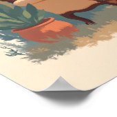 Minimalistische Boho  fauteuil Abstracte muurkunst Poster (Hoek)