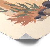 Minimalistische Boho Feather Abstracte moderne wan Poster (Hoek)