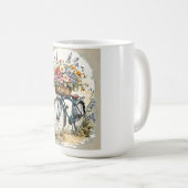 Minimalistische Boho Floral Fiets Koffiemok (Voorkant rechts)