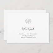 Minimalistische Boho Floral Tekening We hebben Adr Aankondiging (Voorkant / Achterkant)