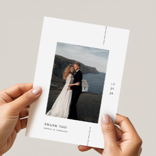 Minimalistische Boho Foto Bruiloft Kaart