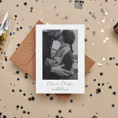 Minimalistische Boho Foto Huwelijksaankondiging  Kaart