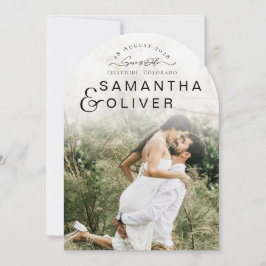 Minimalistische Boho Foto Save the Date Kaart
