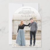 Minimalistische Boho Foto Save the Date Kaart (Achterkant)