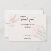 Minimalistische Boho Fotocollage bruiloft Bedankkaart (Achterkant)