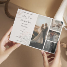 Minimalistische Boho Fotocollage bruiloft