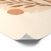 Minimalistische Boho Gedroogde Palmblad Abstracte Poster (Hoek)