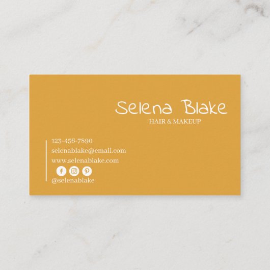 Minimalistische Boho Gold – Elegant & Esthetisch C Visitekaartje (Achterkant)