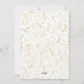 Minimalistische Boho gouden krans foto kerst Kaart (Achterkant)