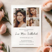 Minimalistische Boho Graduation Party uitnodiging