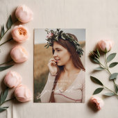 Minimalistische Boho Graduation Party uitnodiging