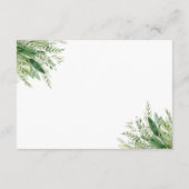 Minimalistische Boho Greenery bruiloft Informatiekaartje (Achterkant)