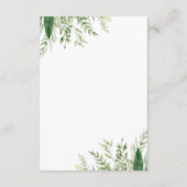 Minimalistische Boho Greenery bruiloft Informatiekaartje (Achterkant)