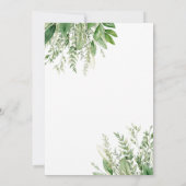 Minimalistische Boho Greenery bruiloft Save The Date (Achterkant)