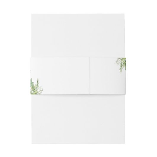 Minimalistische Boho Greenery bruiloft Uitnodigingen Wikkel (Achterkant Voorbeeld)