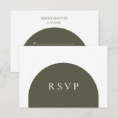 Minimalistische Boho Groene Boog Menu Keuze RSVP K (Voorkant / Achterkant)