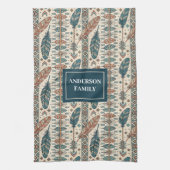 Minimalistische Boho Handdoek Met Naam Pastel Desi (Verticaal)