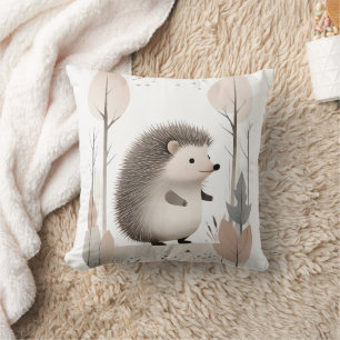 Minimalistische Boho Hedgehog Bossen kwekerij Kind Kussen