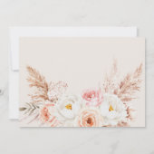 Minimalistische Boho-herfst bloemige bruiloft Save The Date (Achterkant)