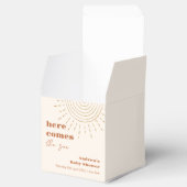 Minimalistische Boho hier komt het Son Baby shower Bedankdoosjes (Geopend)