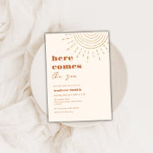 Minimalistische Boho hier komt het Son Baby shower Kaart