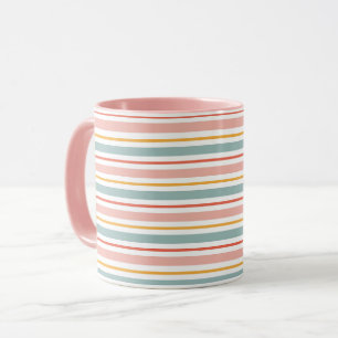 Minimalistische Boho Horizontale Lijnen Zachte Aar Mok